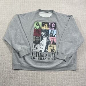 Taylor Swift The Eras Tour Concert Official Merch Size 2XL Music Gray Sweatshirt